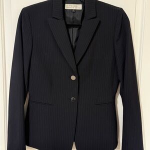 Tahari Women's Pinstripe Black Blazer